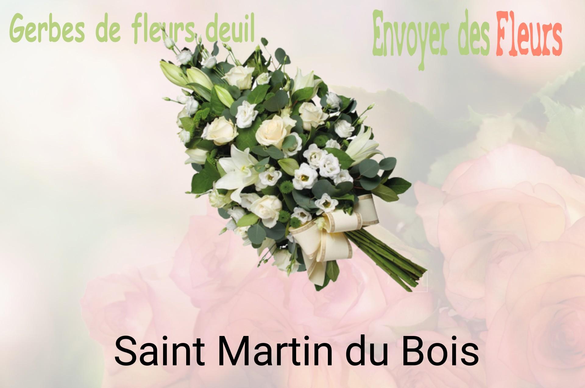 Gerbe de fleurs de deuil livrée à Saint-Martin-du-Bois